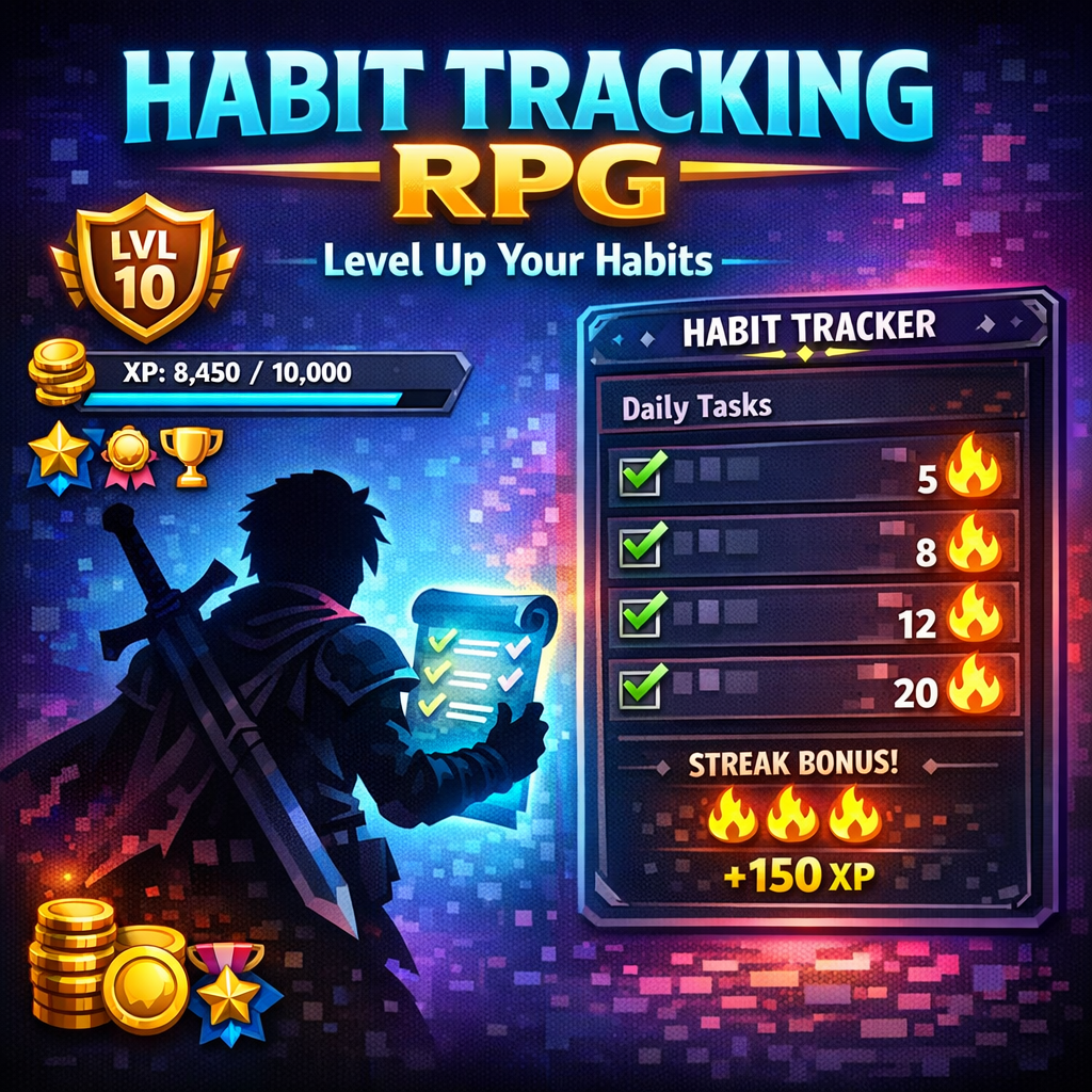 Habit Tracking RPG: Level Up Your Habits Like a Video Game Character